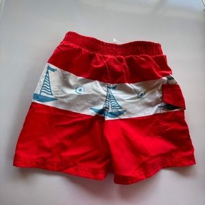 Islander nautical sailboat swim trunks board shorts boys size 3T